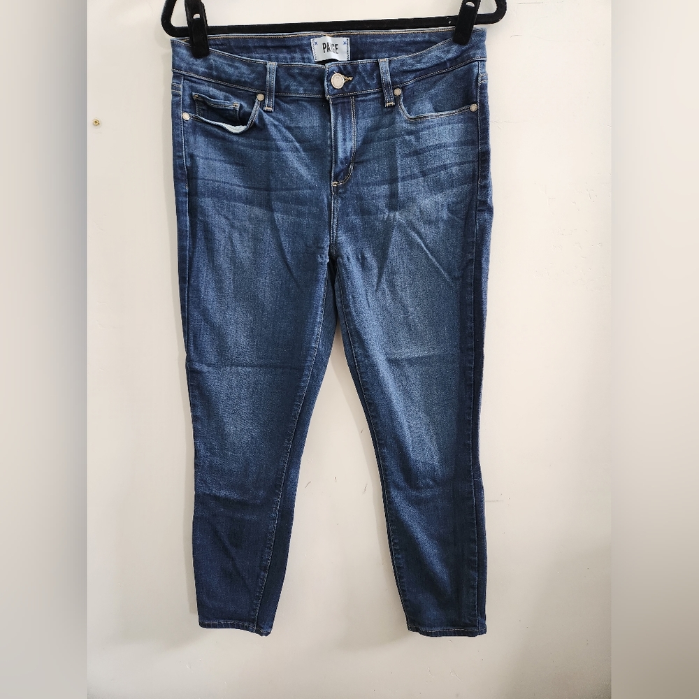 Paige Verdugo Crop Blue Skinny Jeans